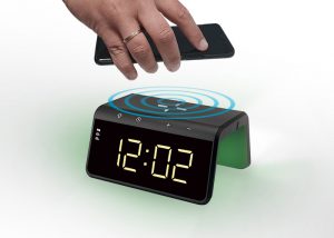 LED digital clock with fast wireless charge function