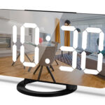 Digital Alarm Clock Mirror LED